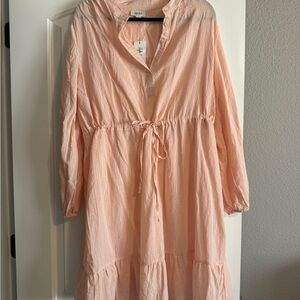 Style & Co. Peach Color Button-Up Dress NWT
